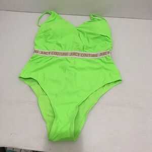 Juicy Couture Neon Green One Piece Swimsuit Size M